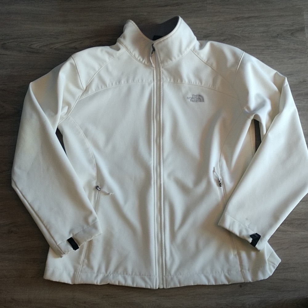 The North Face white waterproof/windproof jacket
